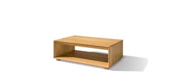 lux Couchtisch mit Schublade und Stauraum aus Echtholz Eiche
