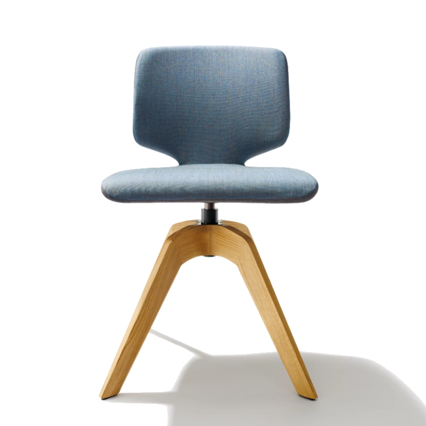 dining chair aye upholstered with wooden swivel base in oak