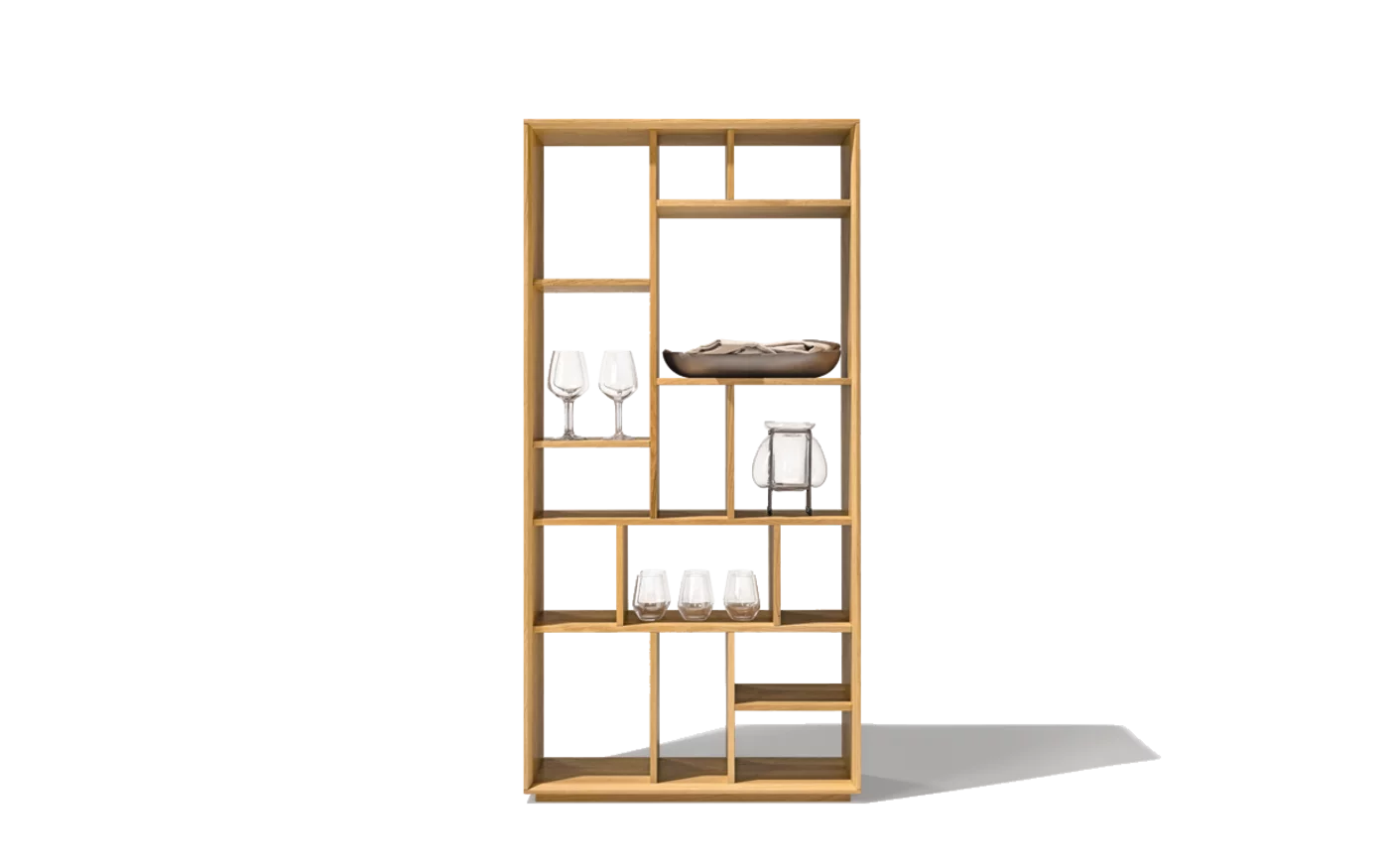 modernes graphic Regal aus Holz Eiche