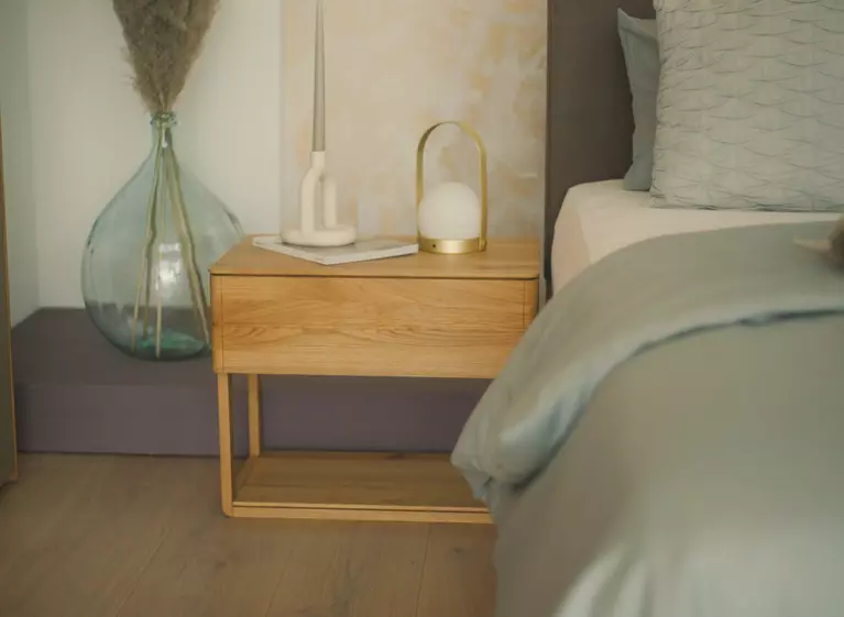 float bedside cabinet | oak | TEAM 7