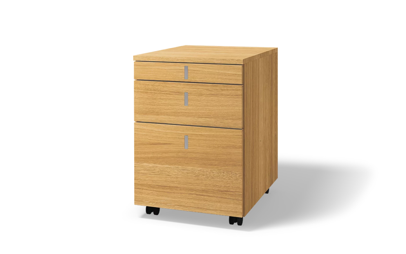 desk pedestal with drawers in solid wood cubus desk pedestal with large drawer in solid oak