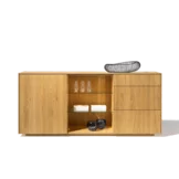 modern filigno sideboard in solid oak with lighting