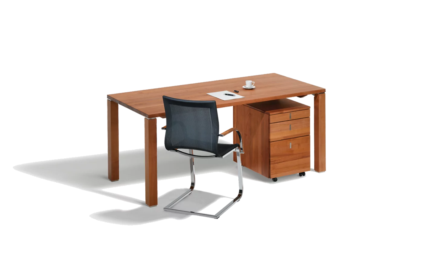 square coffee table cubus with storage space in solid wild oak