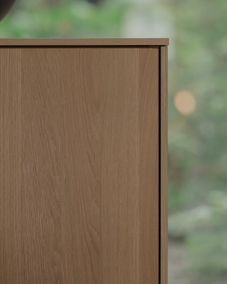 elegant filigno sideboard in oak white oil, detailed picture