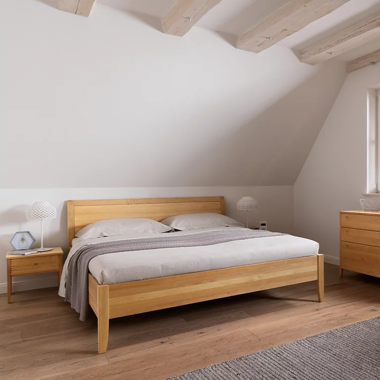 sesam bedside cabinet in solid alder together with the sesam bed and the chest of drawers