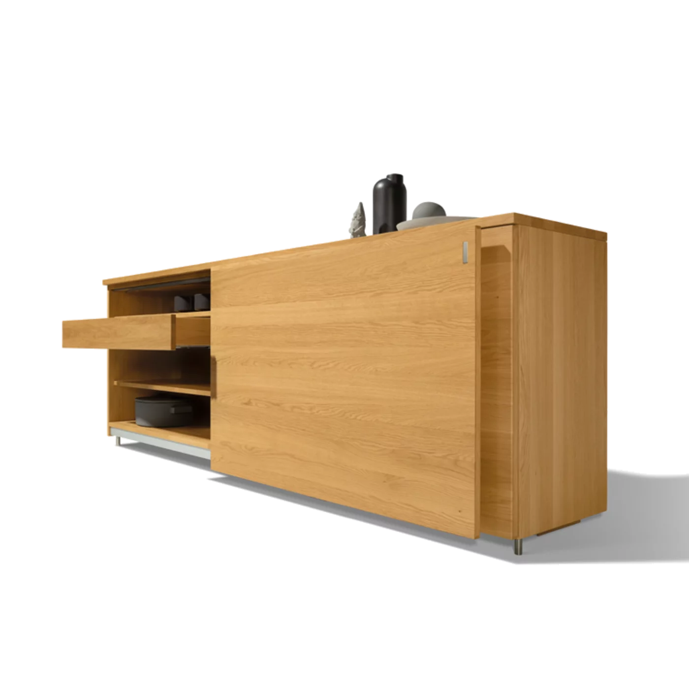 cubus Sideboard in Eiche massiv mit Schiebetür