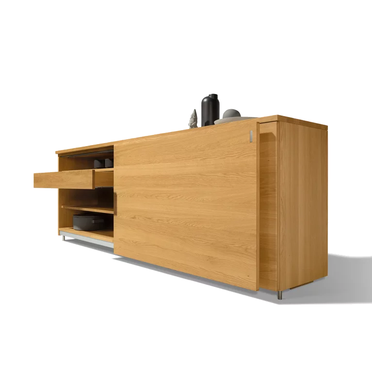 cubus sideboard in solid oak with sliding door