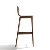 kitchen bar stool ark upholstered in walnut