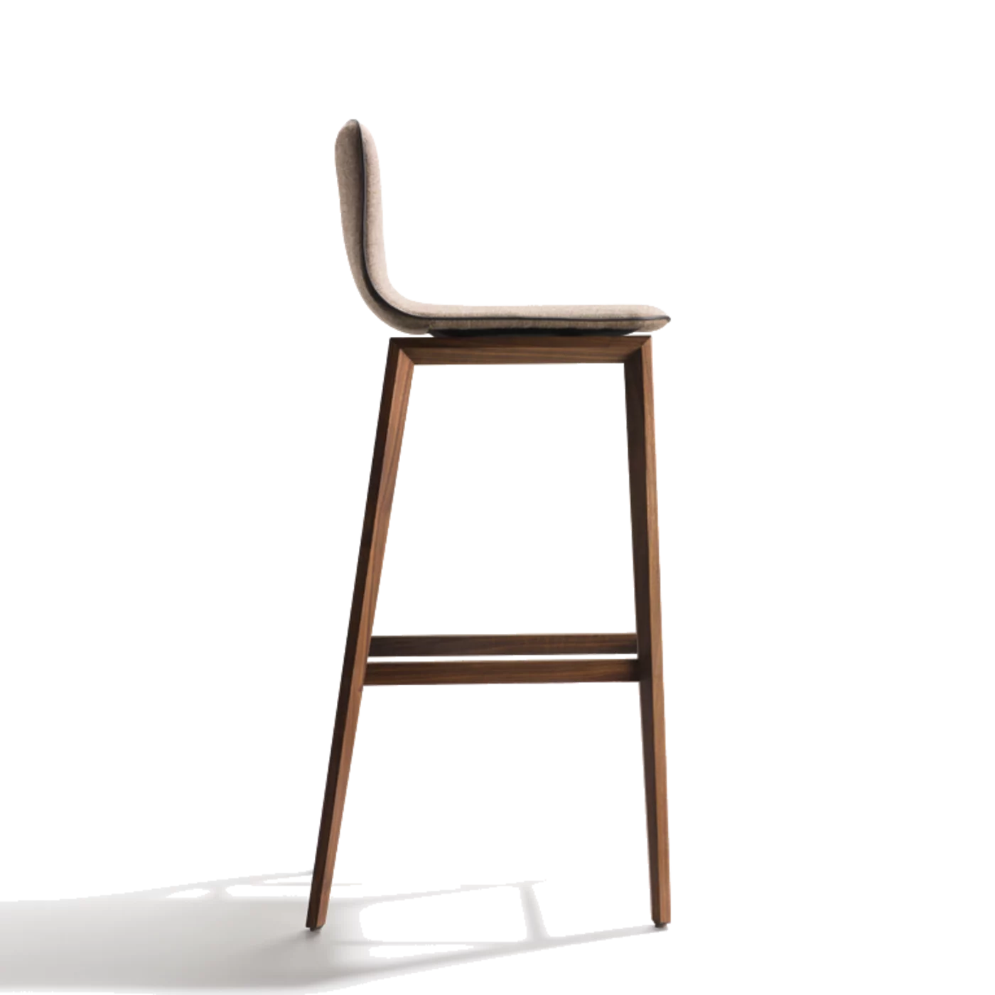 kitchen bar stool ark upholstered in walnut