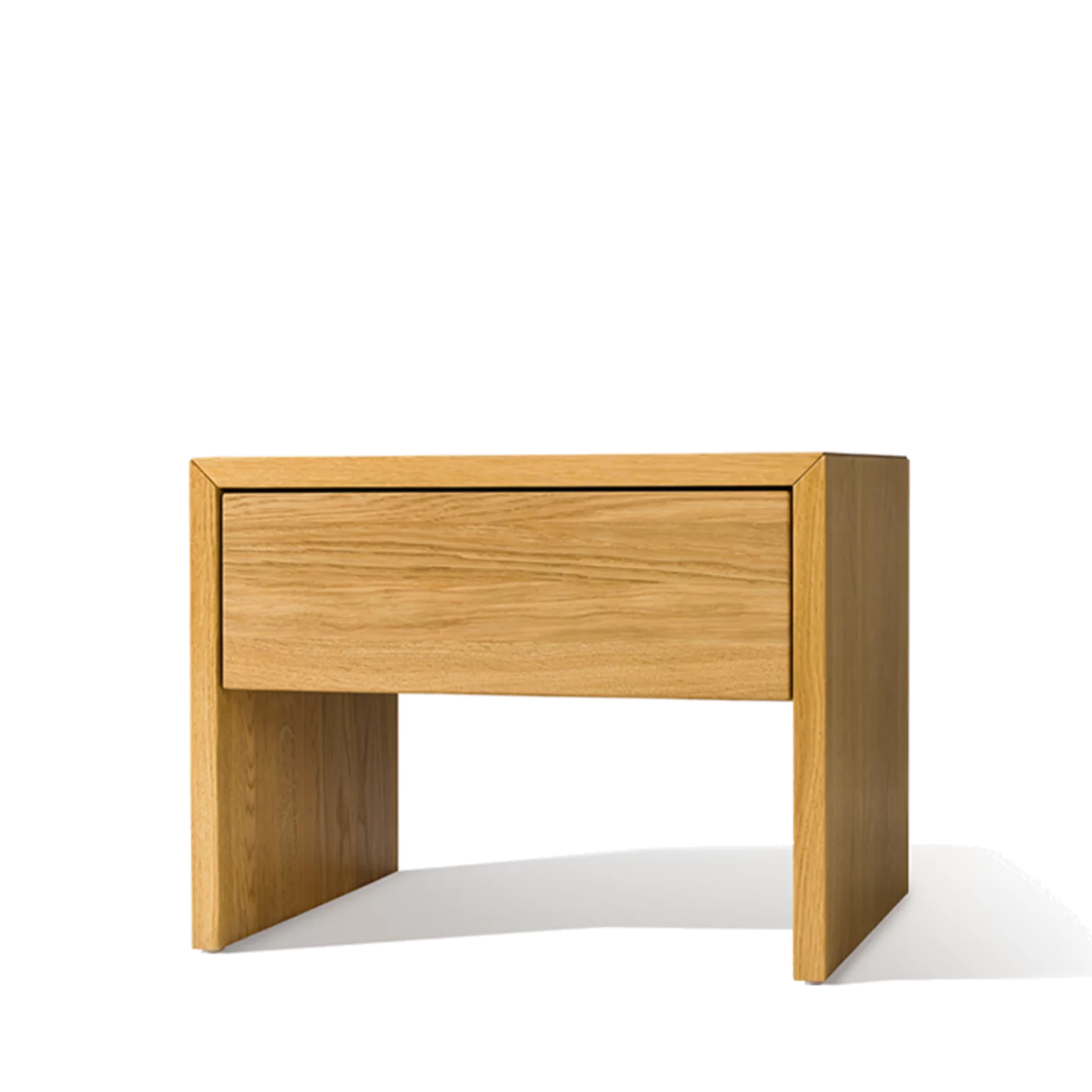 elegant lunetto bedside cabinet in solid oak