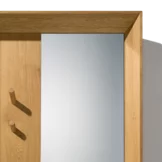 haiku wardrobe combination detail with mirror in solid wild oak