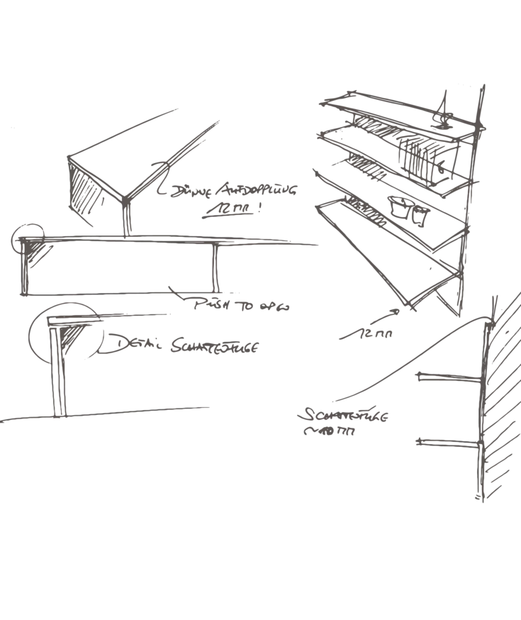 Skizzen vom Designer Dominik Tesseraux