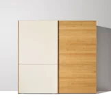 lunetto sliding door wardrobe in oak with coloured glass front