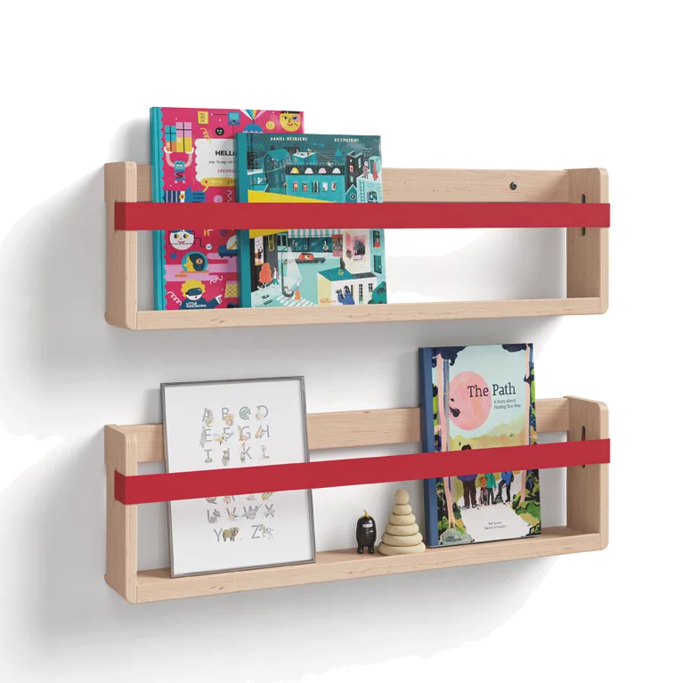solid wooden decorative shelves with rubber bands and shelves decorative shelves in alder white oil with red rubber bands and practical shelves