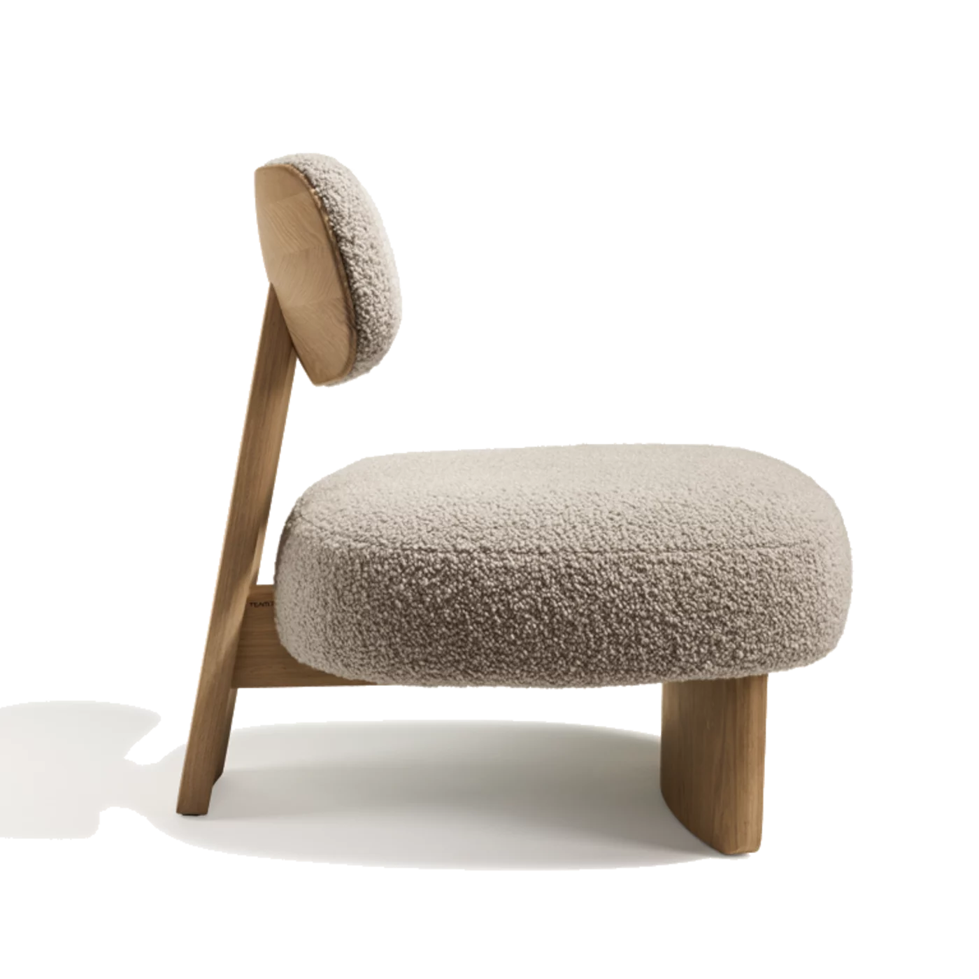 elegant elliot lounge chair in solid oak with nimbus fabric