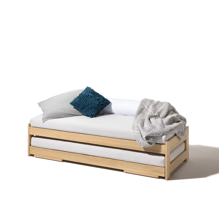 tandem bed made of solid wood tandem bed in white solid oak