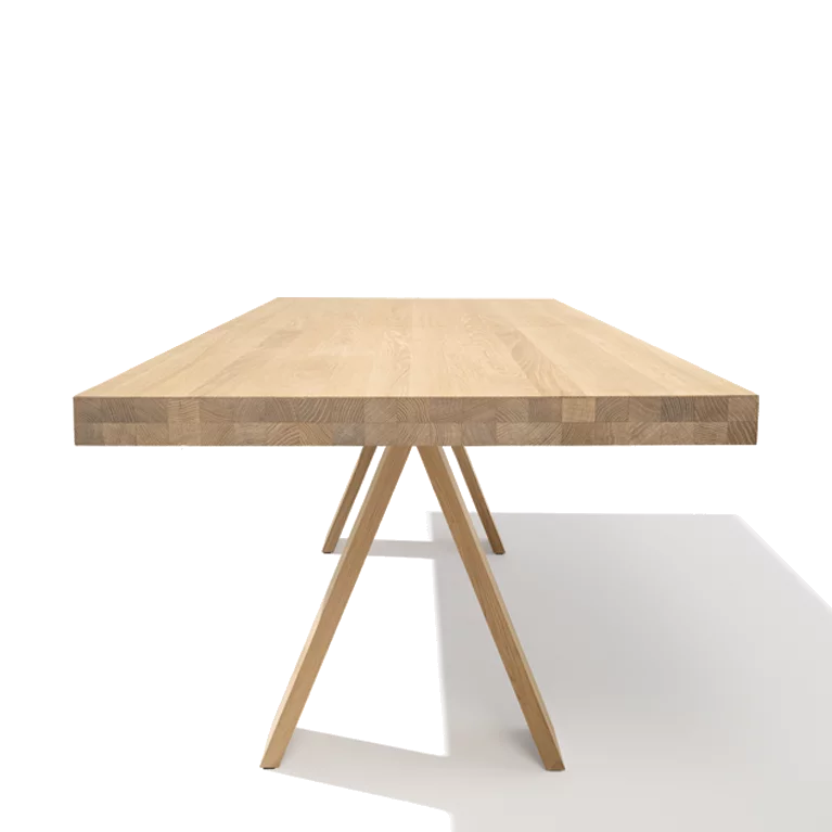 dining table tema solid in oak white oil and A-wood leg frame