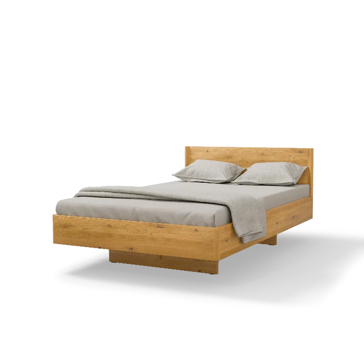 times bed in solid wild oak with headboard