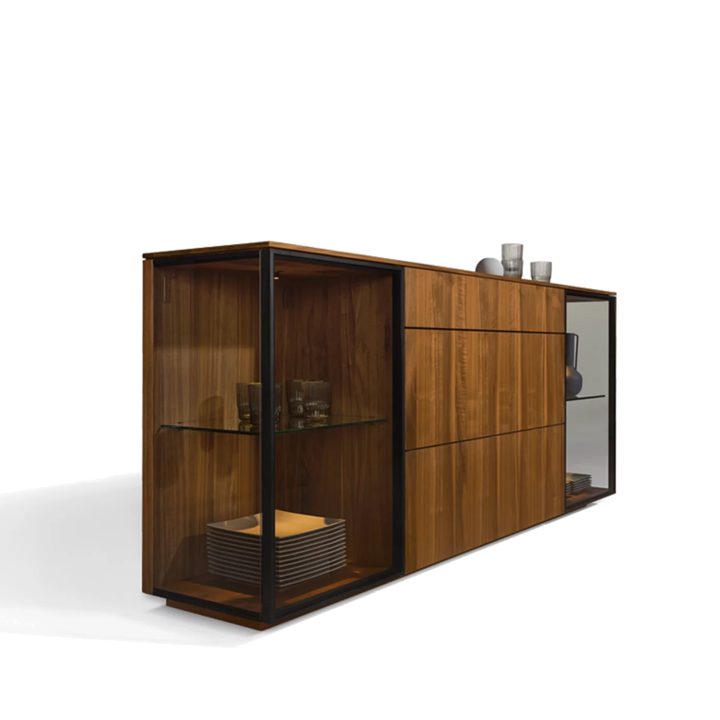 elegant filigno sideboard in solid walnut