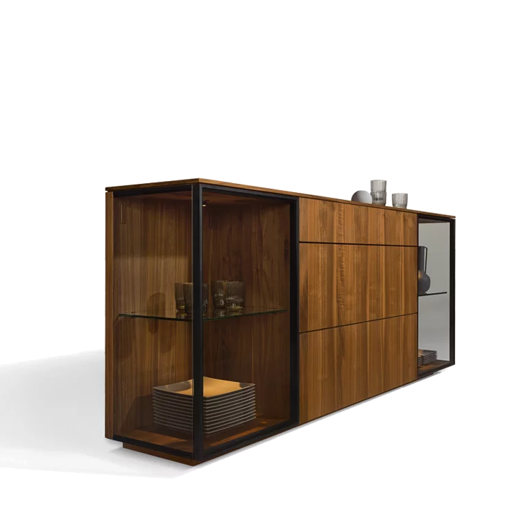 elegant filigno sideboard in solid walnut