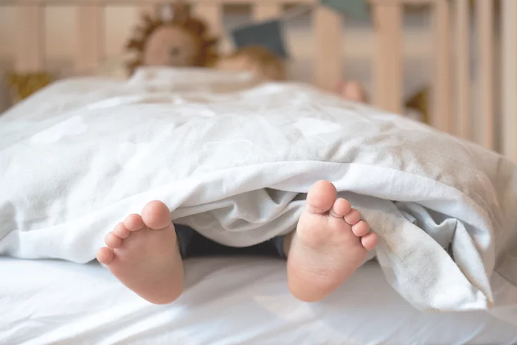 kids Gitterbett massiv in Erle Weißöl mit Lattenrost höhenverstellbar