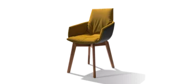 modern lui léger dining chair with comfortable upholstery and wooden frame in walnut