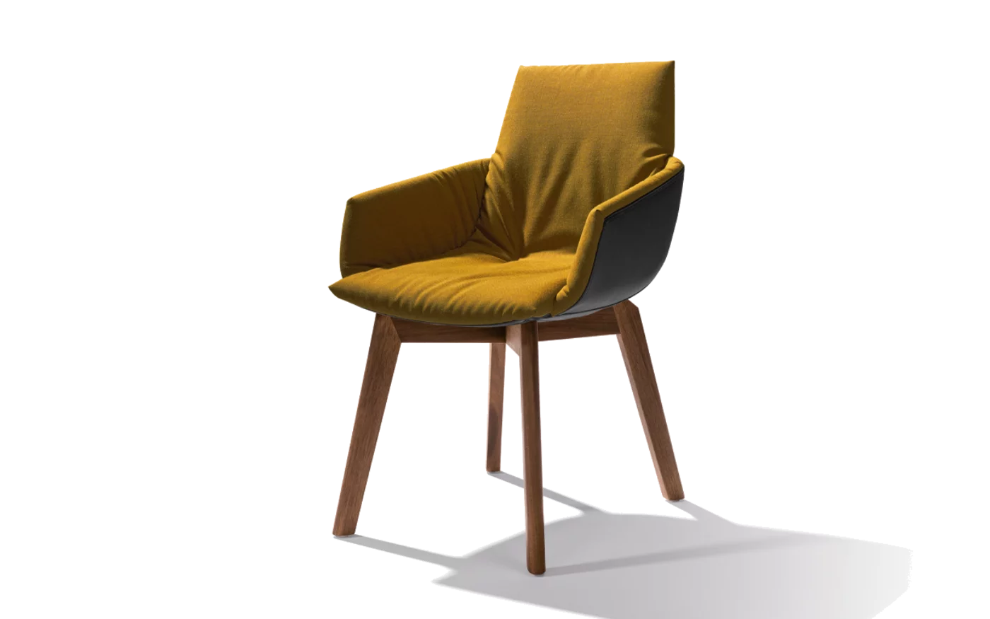 modern lui léger dining chair with comfortable upholstery and wooden frame in walnut