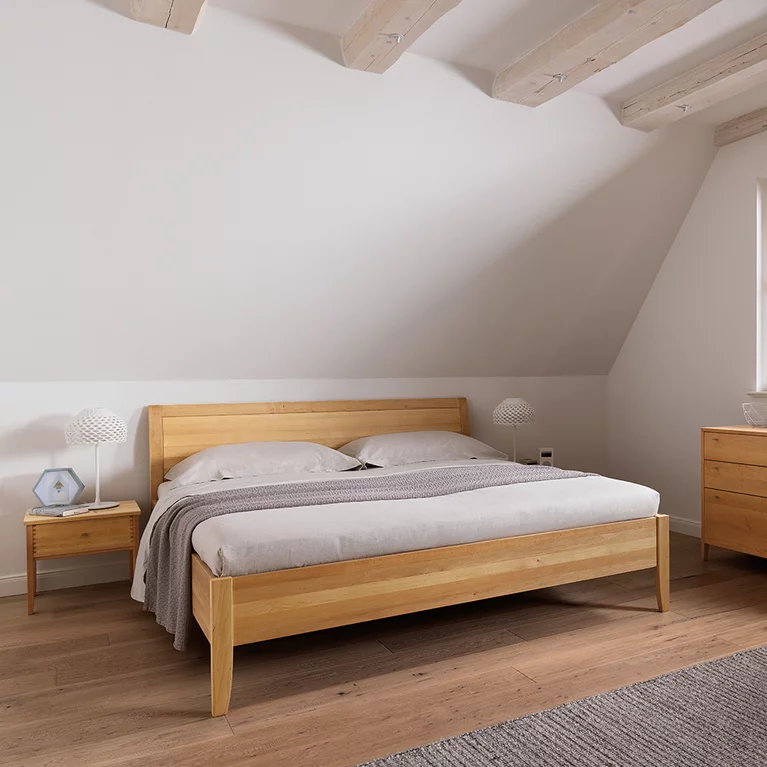 sesam bedside cabinet in solid alder together with the sesam bed and the chest of drawers