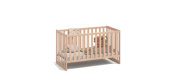 solid wood cot with height-adjustable slatted frame kids cot in alder white oil made of solid wood with height-adjustable slatted frame