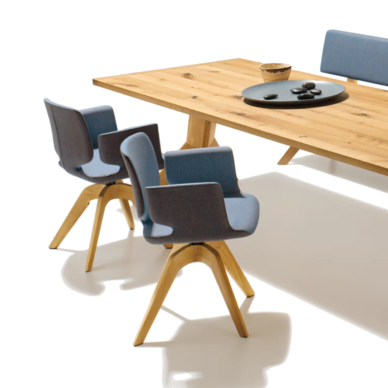 dining room chairs aye swivel base in oak with fabric seat shell and yps table in solid wild oak
