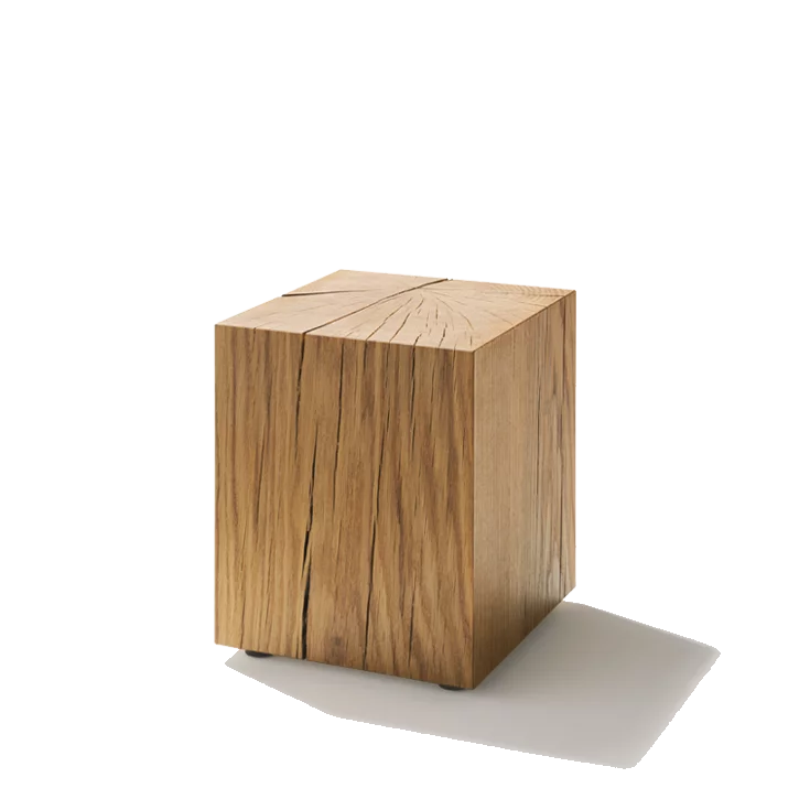 design side table natural oak block