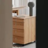 Schreibtisch Rollcontainer in Massivholz cubus Schreibtischcontainer in Eiche Massivholz