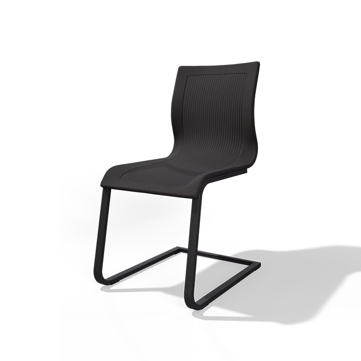 magnum cantilever chair in stricktex with base frame in matt black