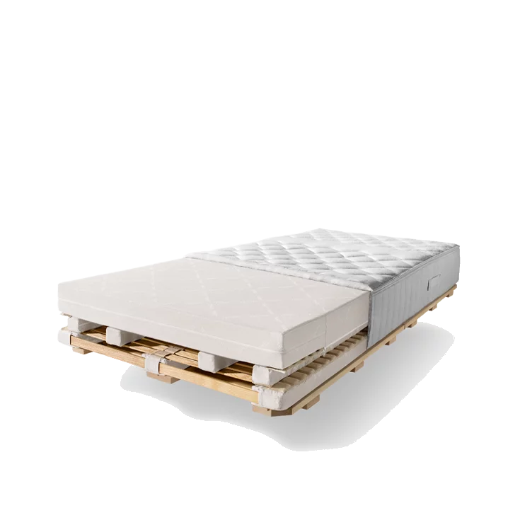 aos spring element in ash wood with mattresses and insert frame