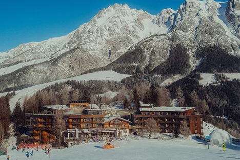 Holzhotel Forsthofalm in Leogang located directly on the ski slope