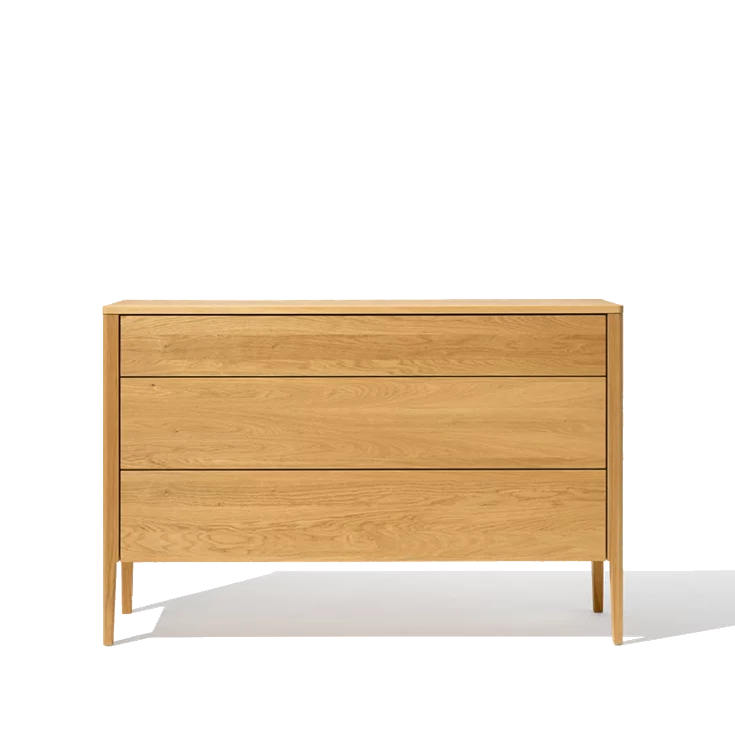 moderne Schubladenkommode aus Vollholz moderne mylon Kommode mit Schubladen in Eiche Vollholz