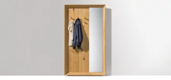 haiku flurgarderobe mit Spiegel in Eiche Wild massiv