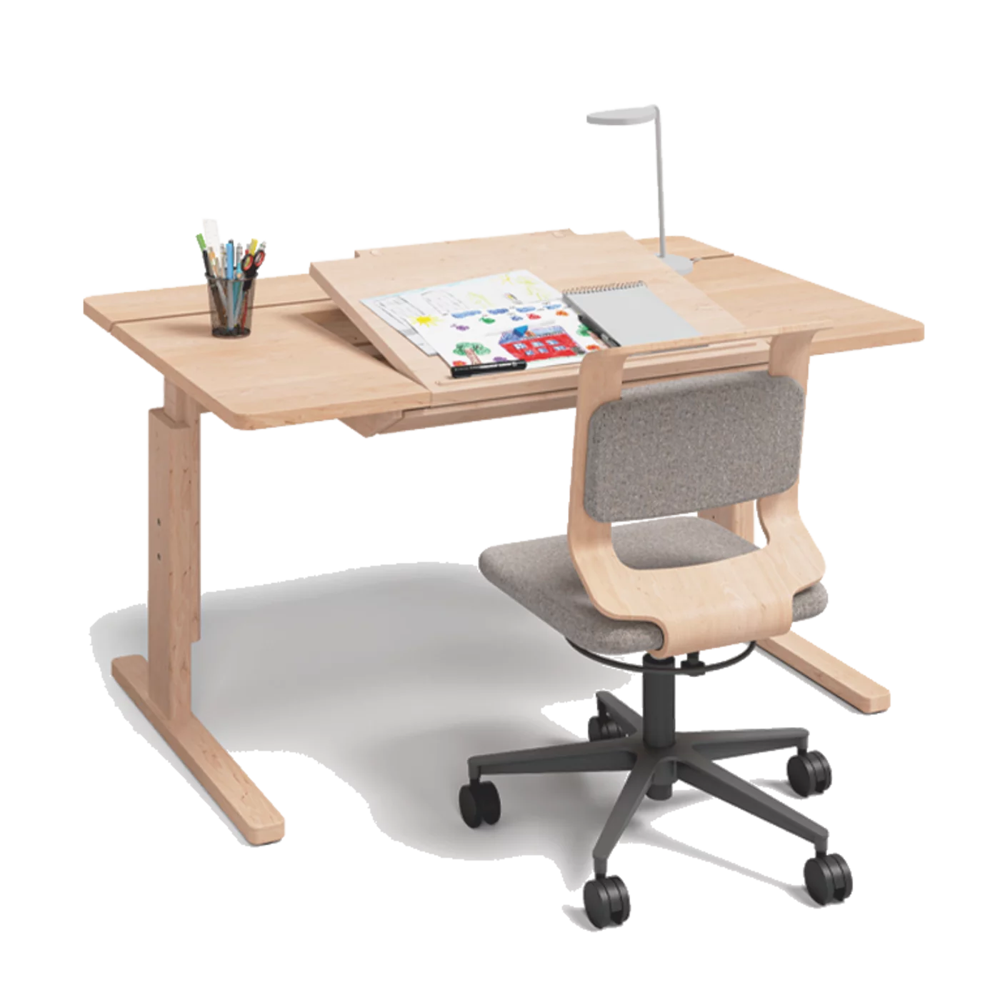 kids desk chair and desk in solid wood kids desk chair in beech white oil with the kids desk in alder white oil