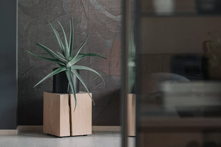 elegant side table oak block in oak white oil