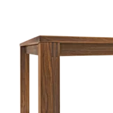 magnum cantilever chair with leather seat shell and shiny frame, rear view