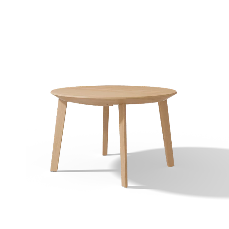 miró extendable round dining table in oak white oil