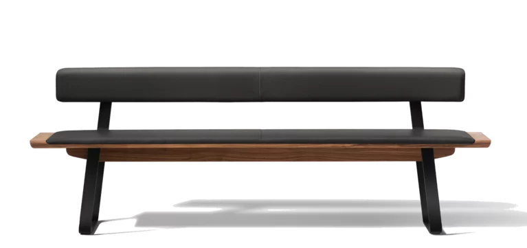 modern nox sideboard in walnut with full length glass front