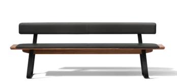 modern nox sideboard in walnut with full length glass front