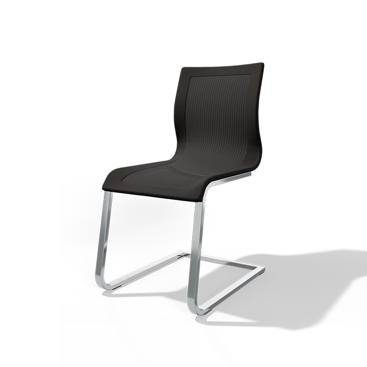 magnum Freischwinger aus Stricktex mit Fußgestell glänzend