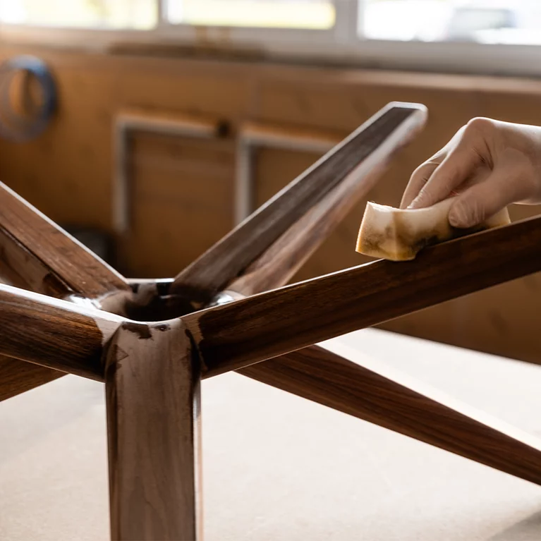 Service and quality pass for durable natural wood furniture with oiled wooden surfaces from TEAM 7