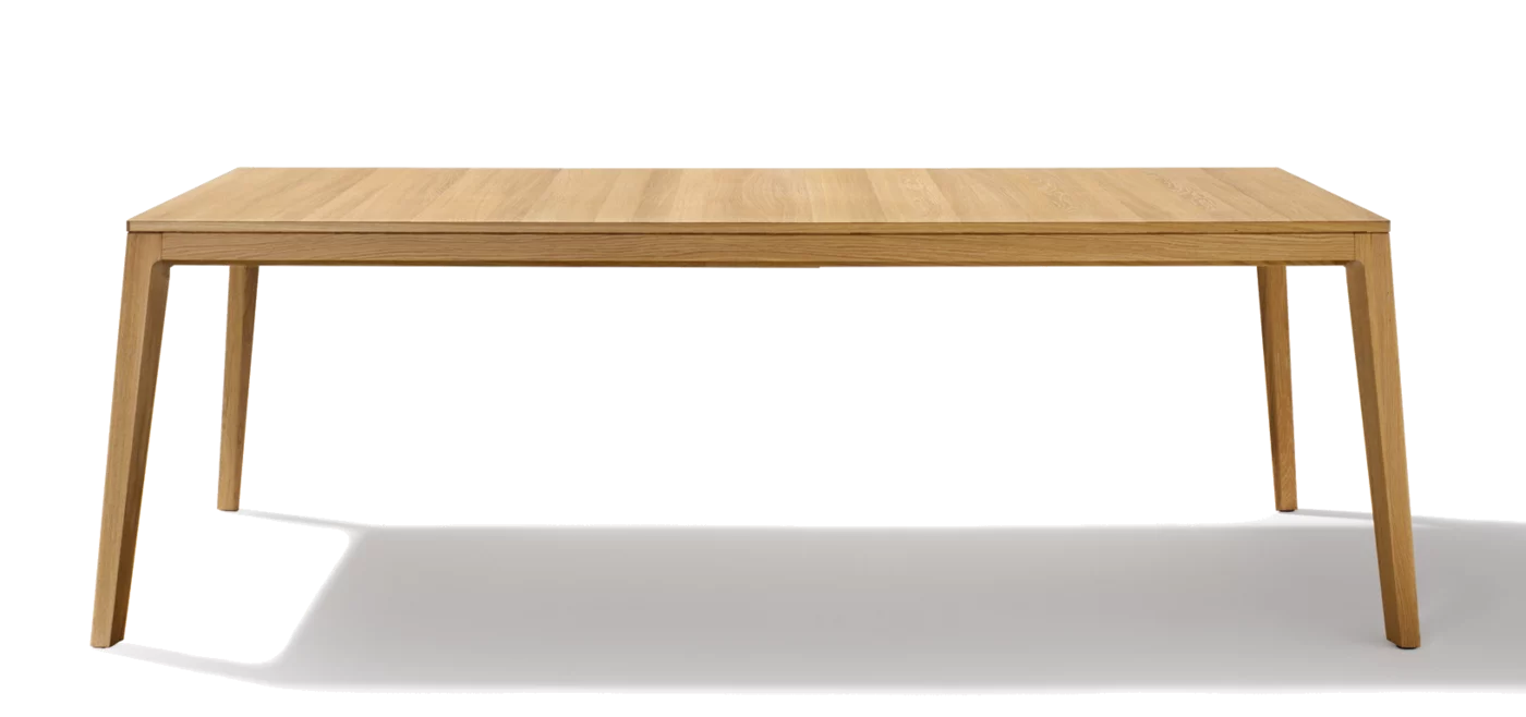 ausziehbarer mylon Esstisch aus Holz in Eiche, Seitenansicht