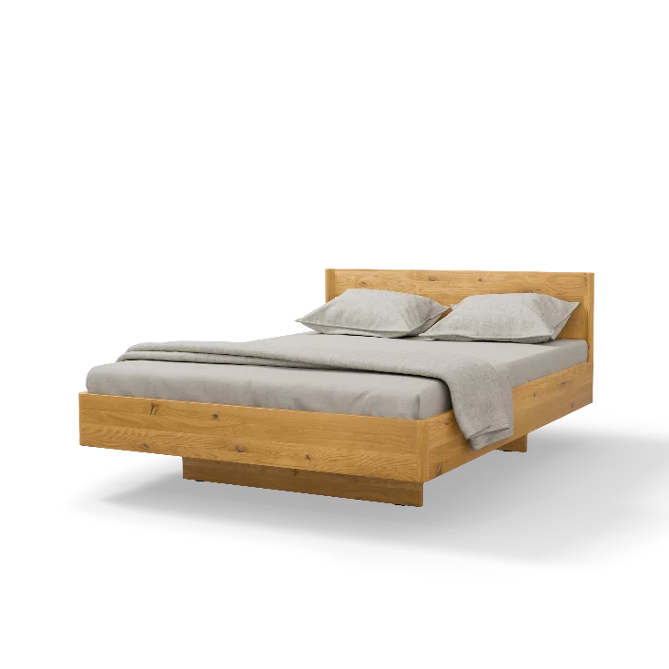 times bed in solid wild oak with headboard