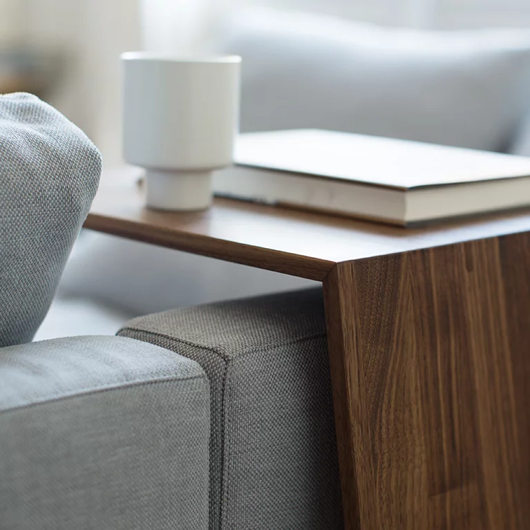 sidekick side table in walnut standing
