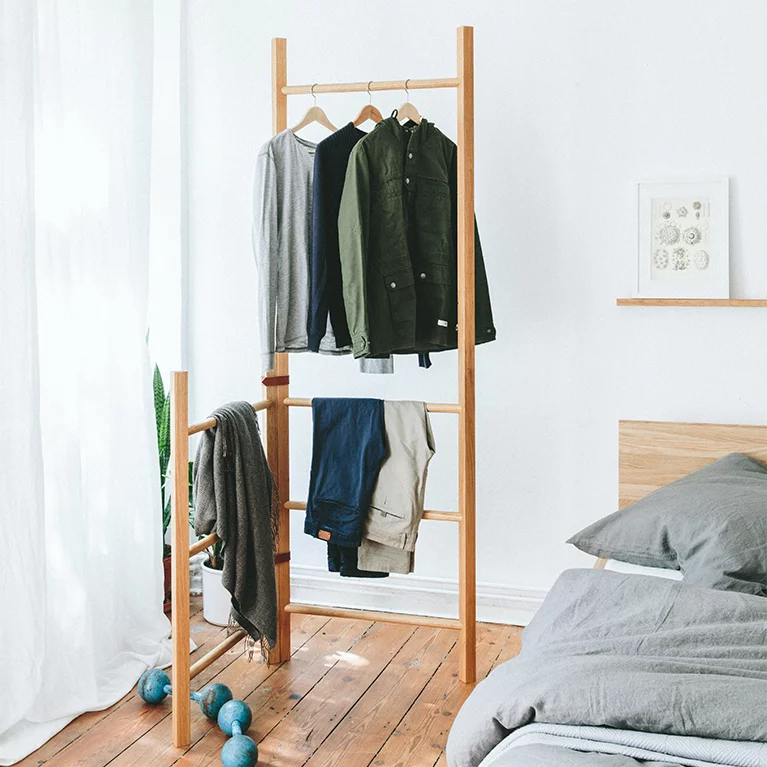 multifunktionale italic Leiter in Kernbuche massiv