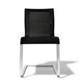 magnum cantilever chair in Stricktex with shiny base frame, front view
